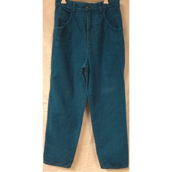 Wrangler Silverlake Womens 11/12x36 Turquoise Barback Western Denim Jeans 26x36 - Picture 1 of 16